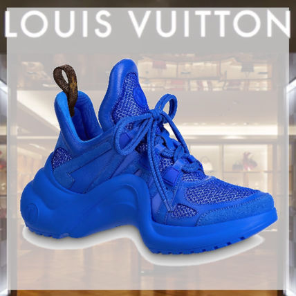 Louis Vuitton 2020 21AW Monogram Plain Toe Rubber Sole Casual Style Blended Fabrics