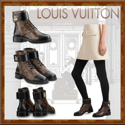 Louis Vuitton Monogram Platform Casual Style Elegant Style Logo 