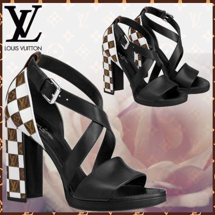 Louis Vuitton MONOGRAM 2020 SS Other Plaid Patterns Monogram Open Toe Blended Fabrics 