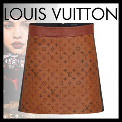 Louis Vuitton MONOGRAM 2020 21AW Tattoo Monogram A Line Mini Skirt 1A82RO 