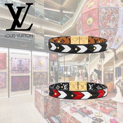 Louis Vuitton Costume Jewelry Casual Style Blended Fabrics Leather M6774E M6776E 
