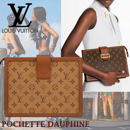 Louis Vuitton MONOGRAM 2020 SS Monogram Canvas Bag in Bag Leather Office Style 