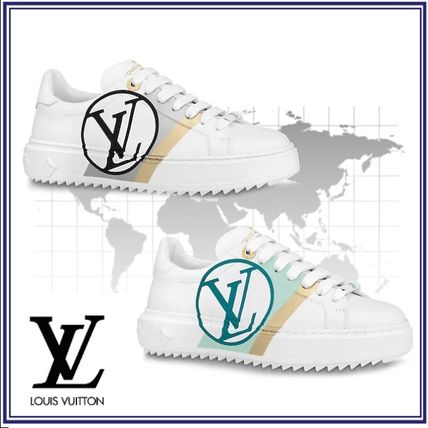 Louis Vuitton 2020 SS Blended Fabrics Plain Logo Low Top Sneakers 