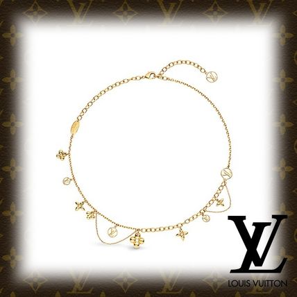 Louis Vuitton Flower Chain Elegant Style Necklaces  Pendants 