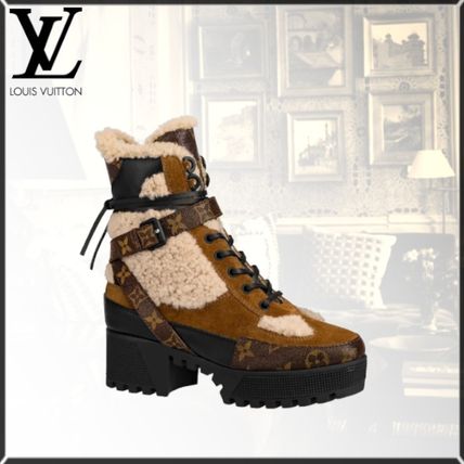 Louis Vuitton MONOGRAM Laureate Platform Desert Boots 1A5LPK 