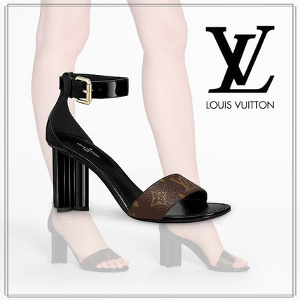 Louis Vuitton 2020 21AW Monogram Casual Style Block Heels Heeled Sandals 