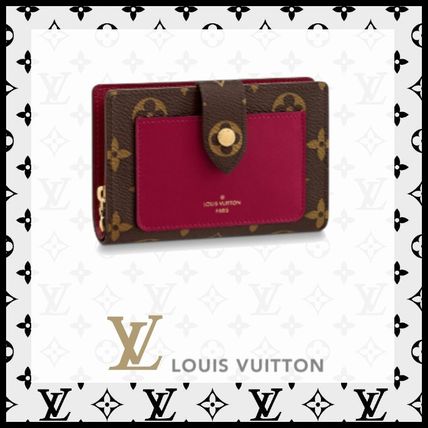 Louis Vuitton 2020 21AW Monogram Unisex Street Style Leather Logo Folding Wallets M69433 