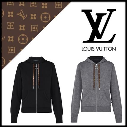 Louis Vuitton 2020 21AW Short Monogram Cashmere Nylon Long Sleeves Plain Cotton 1A4PGA 1A4PG1 
