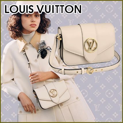 Louis Vuitton PONT NEUF Casual Style Calfskin Plain Leather Party Style M55950 