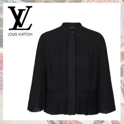 Louis Vuitton 2019 20AW Short Silk Blended Fabrics Cropped Plain Elegant Style 1A5J7P 