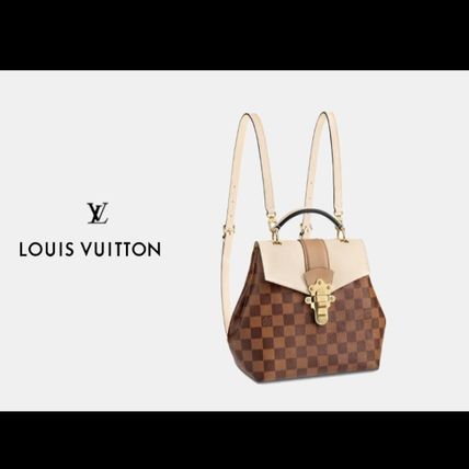 Louis Vuitton DAMIER Casual Style Canvas Backpacks 
