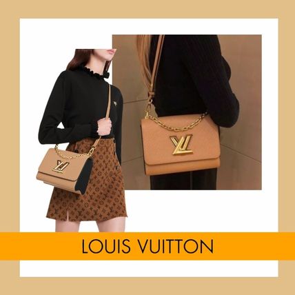 Louis Vuitton TWIST 2020 SS Casual Style Bi color Plain Leather Party Style Office Style M51884 