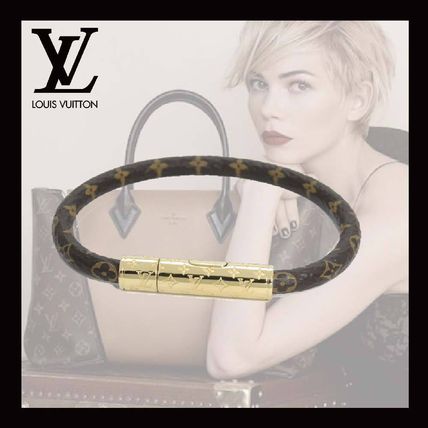 Louis Vuitton MONOGRAM Casual Style Leather Bracelets 