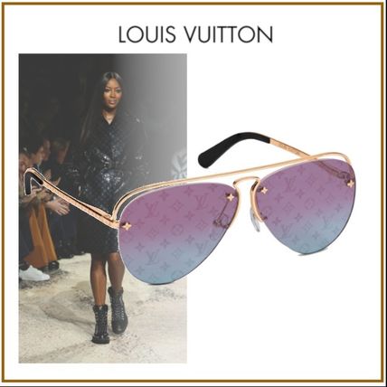 Louis Vuitton MONOGRAM 2020 Cruise Unisex Blended Fabrics Studded Tear Drop Sunglasses 