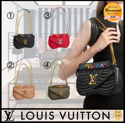 Louis Vuitton Casual Style Calfskin Plain Elegant Style Logo Shoulder Bags 