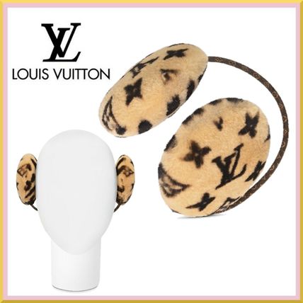 Louis Vuitton MONOGRAM 2020 SS Leogram Fur Earmuffs M67411 