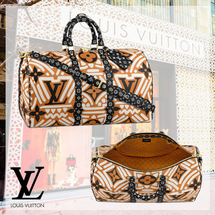 Louis Vuitton MONOGRAM 2020 21AW Monogram Canvas A4 Leather Crossbody Logo Boston  Duffles M45473 