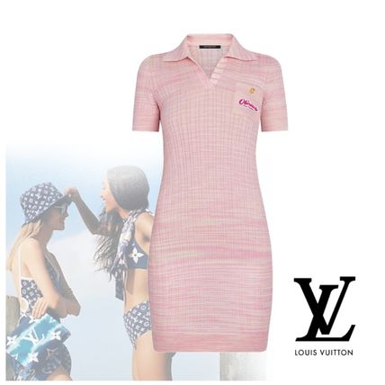 Louis Vuitton 2020 SS Casual Style Tight Wool Short Sleeves Dresses 1A7TEQ 