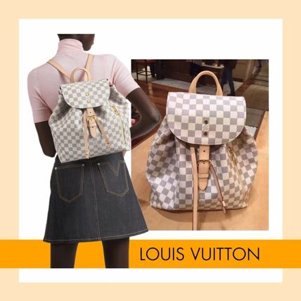 Louis Vuitton DAMIER AZUR Other Plaid Patterns Casual Style Leather Purses Logo N41578 