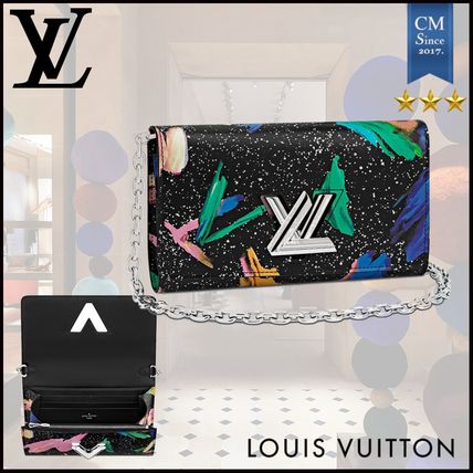 Louis Vuitton TWIST Leather Chain Wallet Long Wallets 