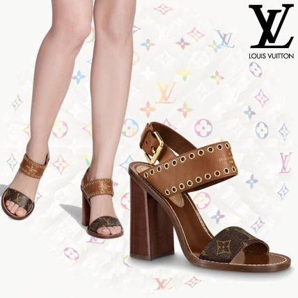 Louis Vuitton MONOGRAM 2020 SS Monogram Open Toe Casual Style Street Style Plain Leather 1A642I 