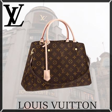Louis Vuitton MONOGRAM 2020 SS Monogram Canvas Leather Logo Totes M41056 
