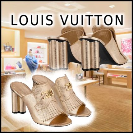 Louis Vuitton 2020 21AW 2020 21 AW INIDIANA MULES gold more sandals 1A87SC 