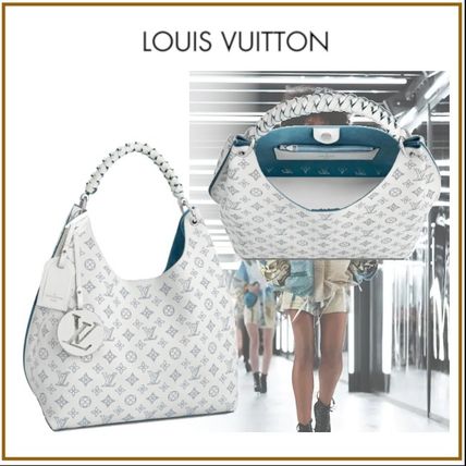 Louis Vuitton MAHINA 2020 SS Monogram Blended Fabrics Bi color Leather Elegant Style Logo 