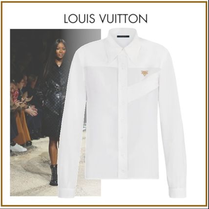Louis Vuitton 2020 Cruise Silk Long Sleeves Plain Medium Elegant Style Logo 
