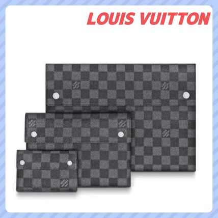 Louis Vuitton DAMIER GRAPHITE 2019 20AW Alpha Triple Pouches N60255 