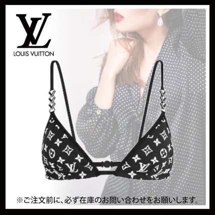 Louis Vuitton MONOGRAM 2020 Cruise Blurry Monogram Bikini Top With Jewel Straps 1A614Q 