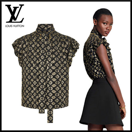 Louis Vuitton MONOGRAM 2020 21AW Monogram Silk Medium Short Sleeves