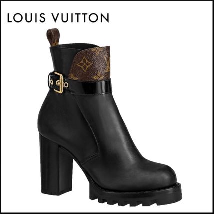 Louis Vuitton MONOGRAM 2020 21AW Monogram Casual Style Leather Logo Ankle  Booties Boots 1A86MC 