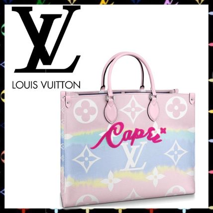 Louis Vuitton 2020 SS Monogram Casual Style Leather Elegant Style Logo Totes M45186 