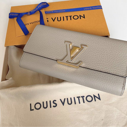 Louis Vuitton CAPUCINES Plain Leather Logo Long Wallets M61250 M61249 M63738 M63739 M61248 