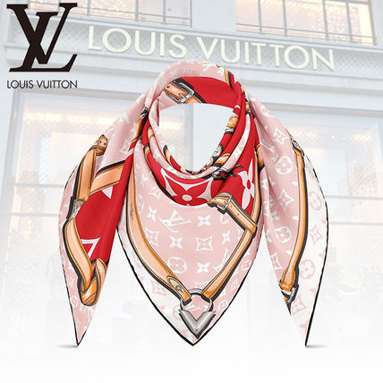 Louis Vuitton MONOGRAM Monogram Silk Elegant Style Lightweight Scarves  Shawls 