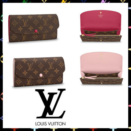 Louis Vuitton Monogram Canvas Bridal Front Button Long Wallets M61289 