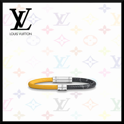 Louis Vuitton TAIGA Unisex Blended Fabrics Street Style Leather Bracelets M6582D  M6582E 
