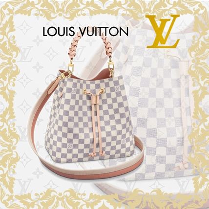 Louis Vuitton NEONOE 2020 SS 2WAY Bi color Leather Crossbody Neon Color Handbags 
