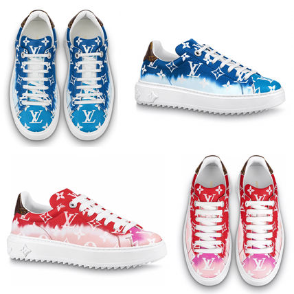 Louis Vuitton Monogram Platform Rubber Sole Casual Style Unisex 