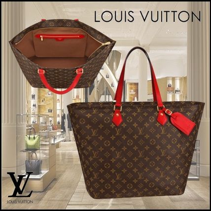 Louis Vuitton MONOGRAM Monogram Unisex Leather Logo Totes 
