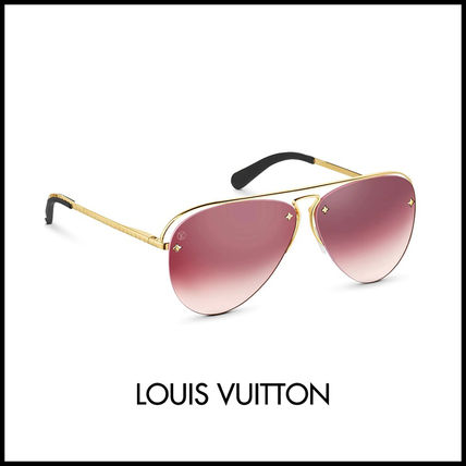 Louis Vuitton Unisex Studded Street Style Tear Drop Sunglasses 