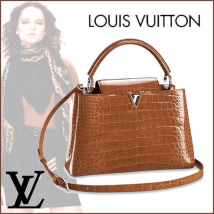 Louis Vuitton CAPUCINES 2019 20AW Casual Style Crocodile 2WAY Leather Elegant Style Crossbody N93717 
