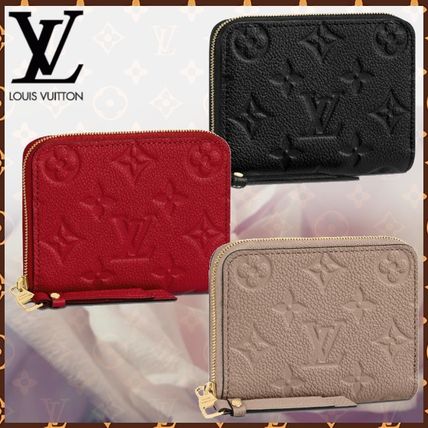 Louis Vuitton MONOGRAM EMPREINTE Monogram Blended Fabrics Bi color Leather Long Wallet 