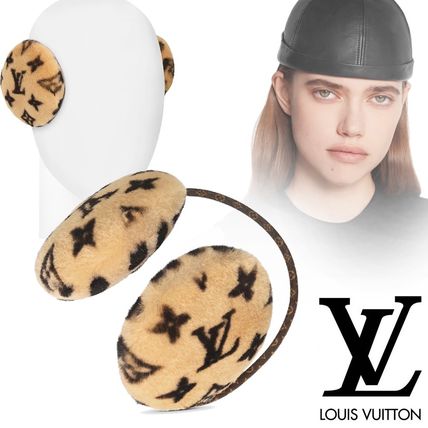 Louis Vuitton 2019 20AW Leogram Fur Earmuffs M67411 