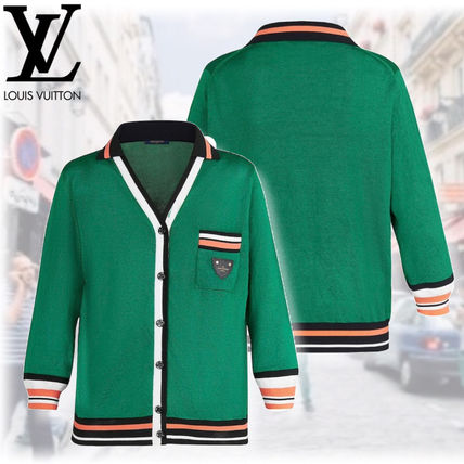 Louis Vuitton Short Casual Style Silk Nylon Long Sleeves Leather Logo 1A61QV 