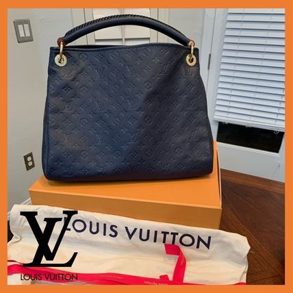 Louis Vuitton ARTSY 2020 SS Monogram Blended Fabrics A4 Leather Elegant Style Logo Totes M43237 
