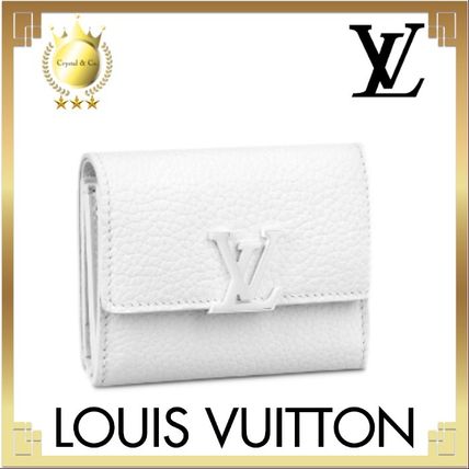 Louis Vuitton CAPUCINES 2020 SS Monogram Calfskin Plain Leather Folding Wallet Small Wallet 
