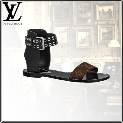Louis Vuitton MONOGRAM Monogram Casual Style Leather Sandals 1A63ZK 