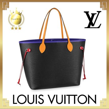 Louis Vuitton NEVERFULL 2020 SS Casual Style A4 Bi color Plain Leather Office Style 